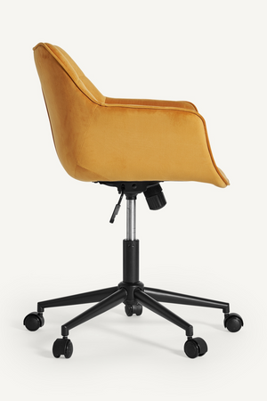 Yellow Velvet Swivel Desk Chair | Vical Home Blere | Oroa.com