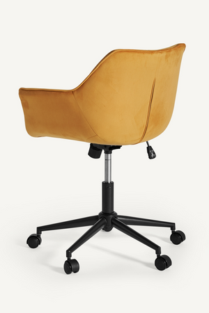 Yellow Velvet Swivel Desk Chair | Vical Home Blere | Oroa.com