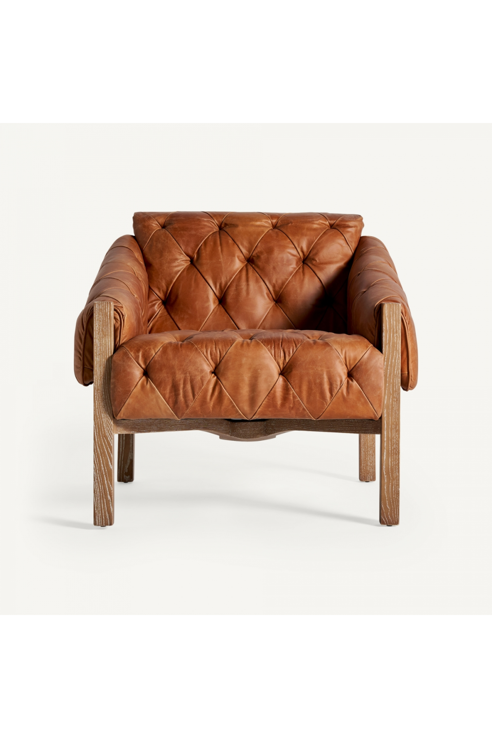 Tufted Brown Leather Armchair | Vical Home Glinsk | Oroatrade.com