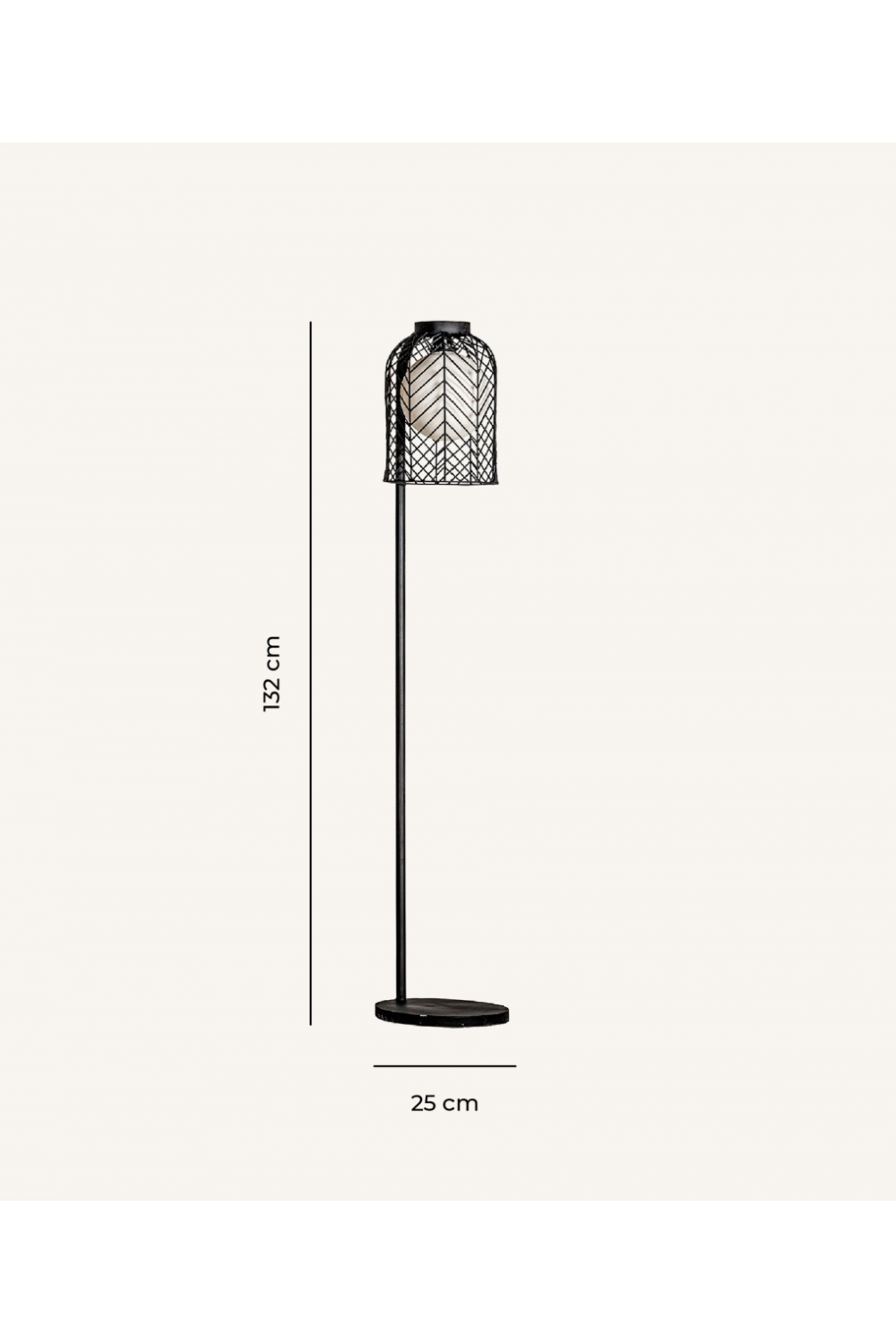 Black Metal Floor Lamp | Vical Home Plissé | Oroa.com