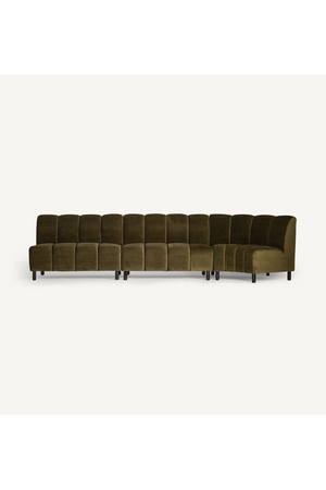 Green Velvet Central Modular Sofa | Vical Home Shul | Oroa.com