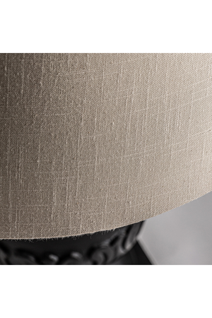 Carved Black Wood Table Lamp | Vical Home | Oroa.com