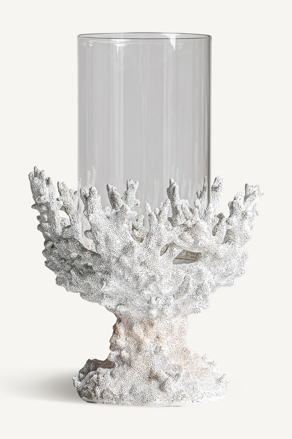 White Faux Coral Candle Holder L | Vical Home Reef | Oroatrade.com