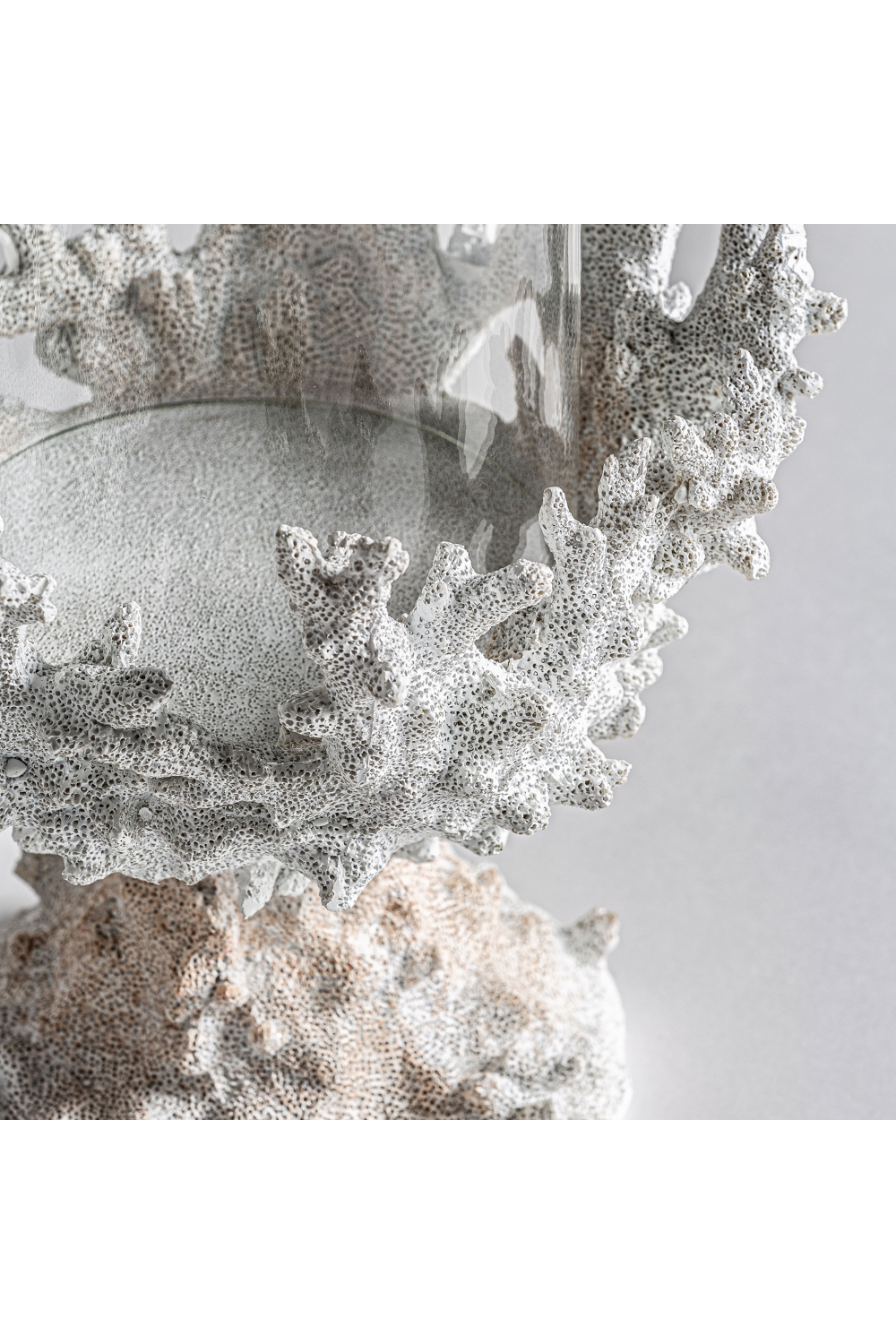 White Faux Coral Candle Holder L | Vical Home Reef | Oroa.com