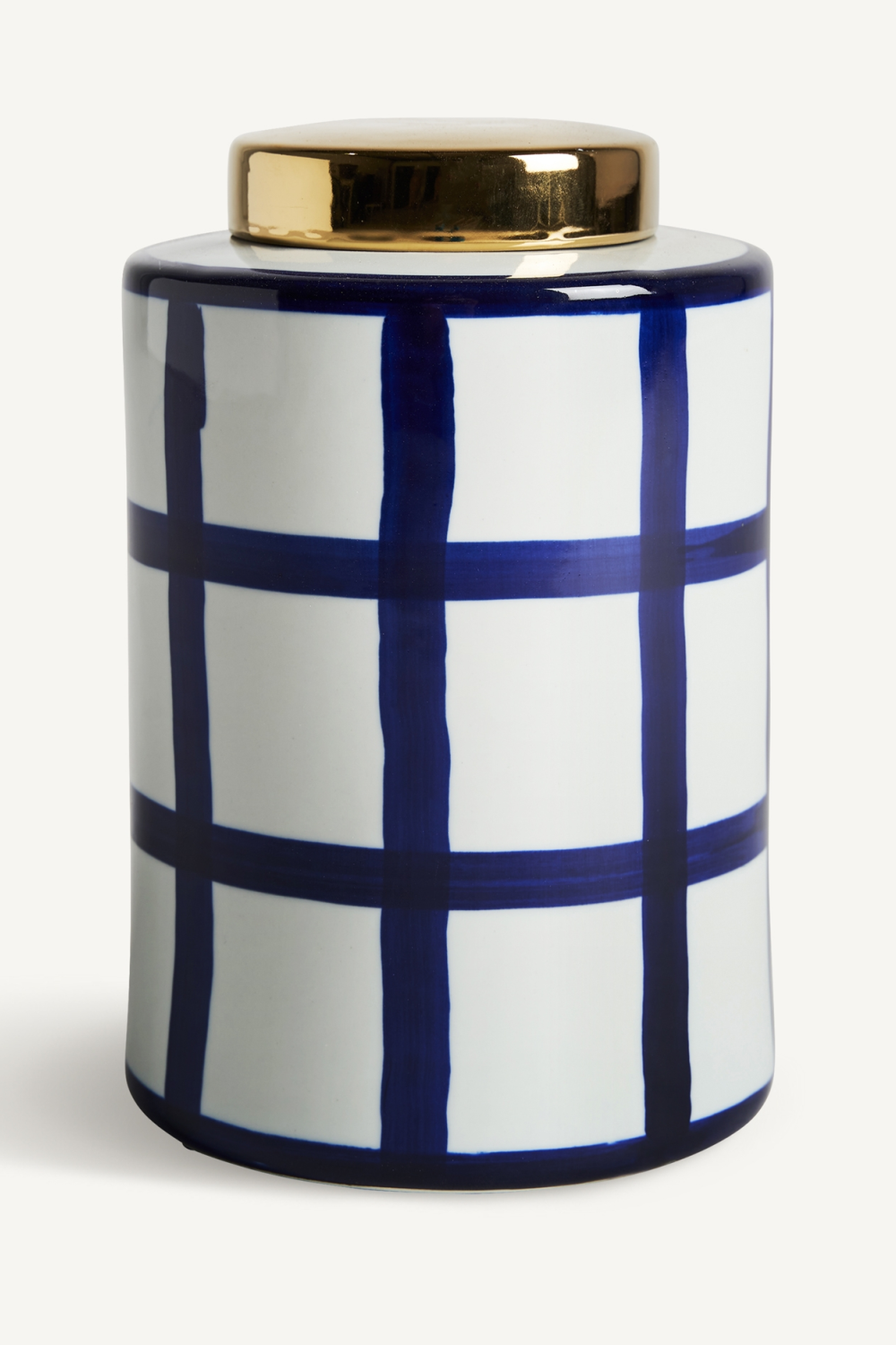 Blue Lined Ceramic Vase L | Vical Home Juno | Oroa.com