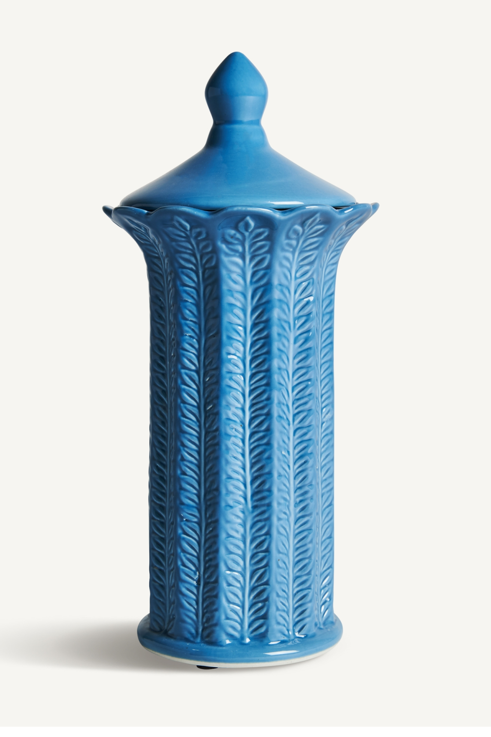 Blue Ceramic Leaves Vase S | Vical Home Zaea | Oroa.com