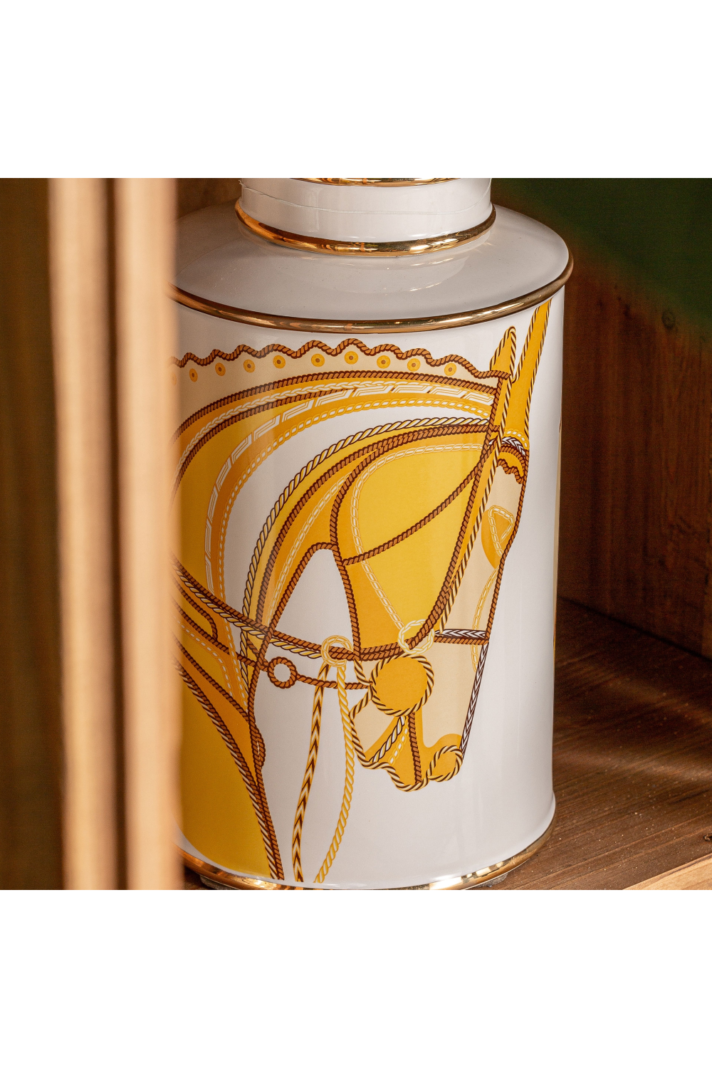 Yellow Horse Print Ceramic Vase S | Vical Home Ailen | Oroa.com