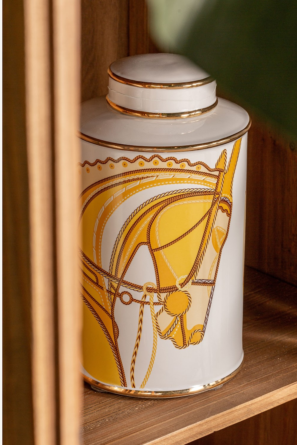 Yellow Horse Print Ceramic Vase S | Vical Home Ailen | Oroa.com