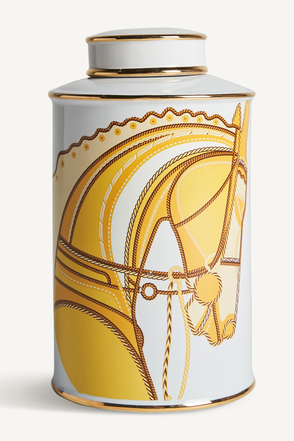 Yellow Horse Print Ceramic Vase L | Vical Home Ailen | Oroa.com