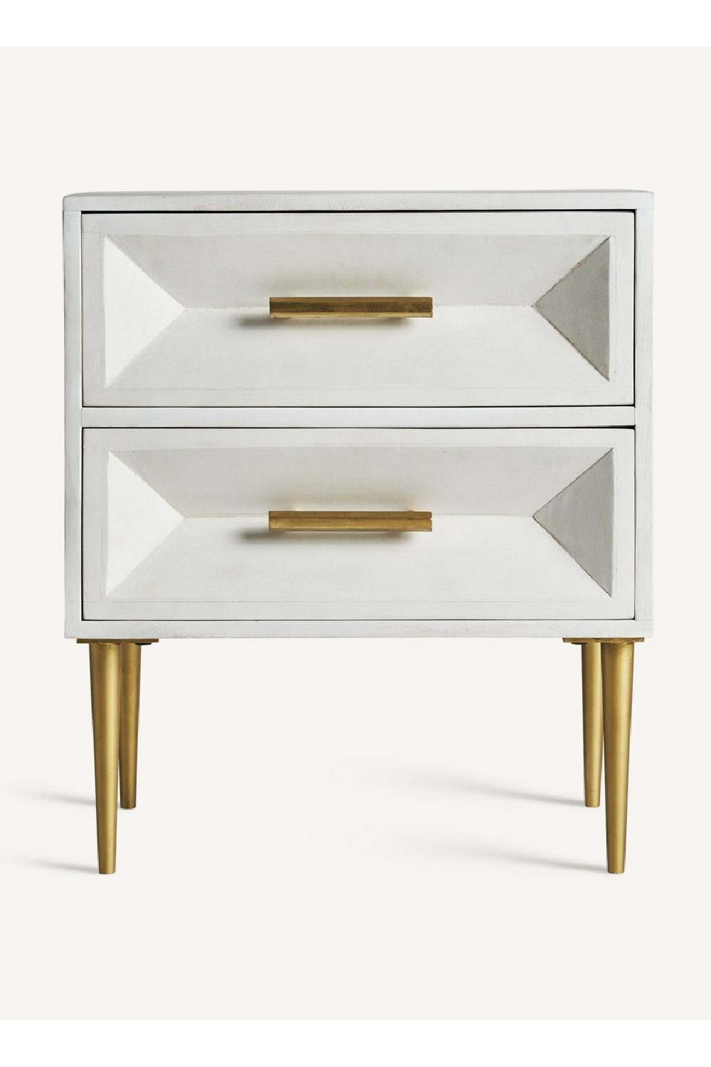 Modern White 2-Drawer Nightstand | Vical Home Kempten | Oroa.com