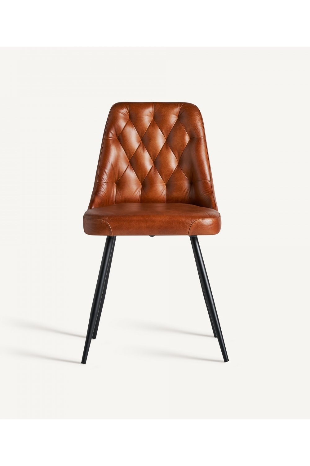 Brown Leather Tufted Accent Chair | Vical Home Dexter | Oroatrade.com