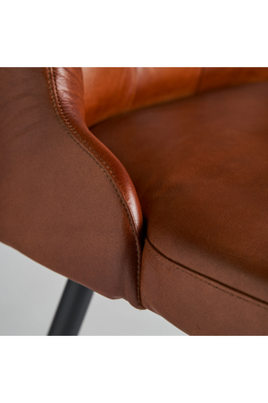 Brown Leather Tufted Dining Chair (2) | Vical Home Dexter | Oroa.com