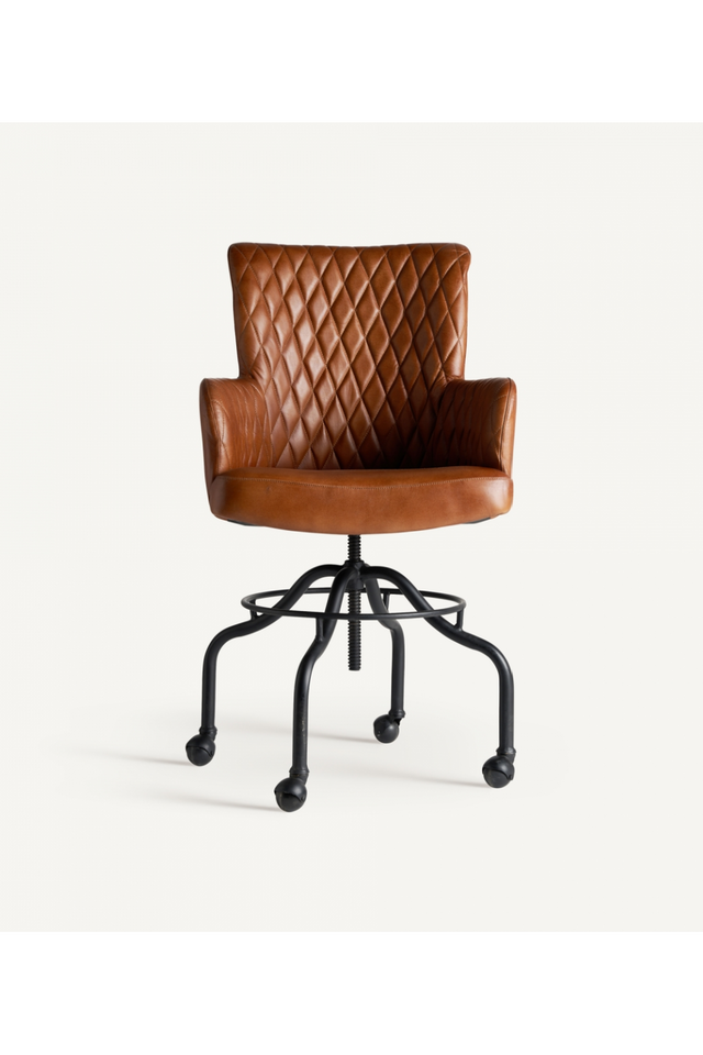 Brown Leather Desk Chair | Vical Home Tullow | Oroa.com