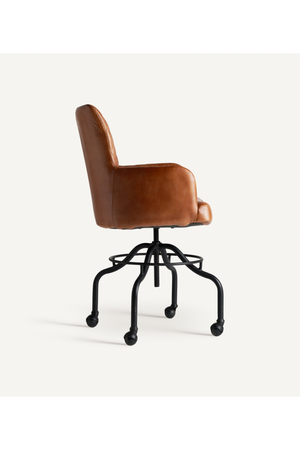 Brown Leather Desk Chair | Vical Home Tullow | Oroa.com