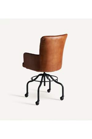 Brown Leather Desk Chair | Vical Home Tullow | Oroa.com