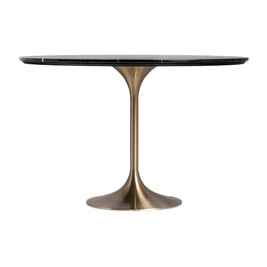   Black Porcelain Pedestal Dining Table | Oroa.com