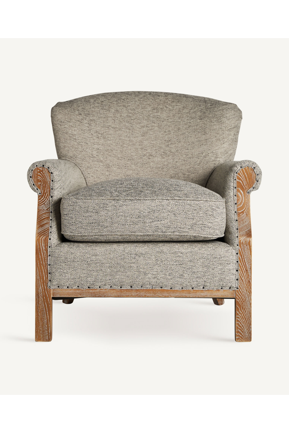 Gray Rolled Arm Lounge Chair | Vical Home Laronxe | Oroatrade.com