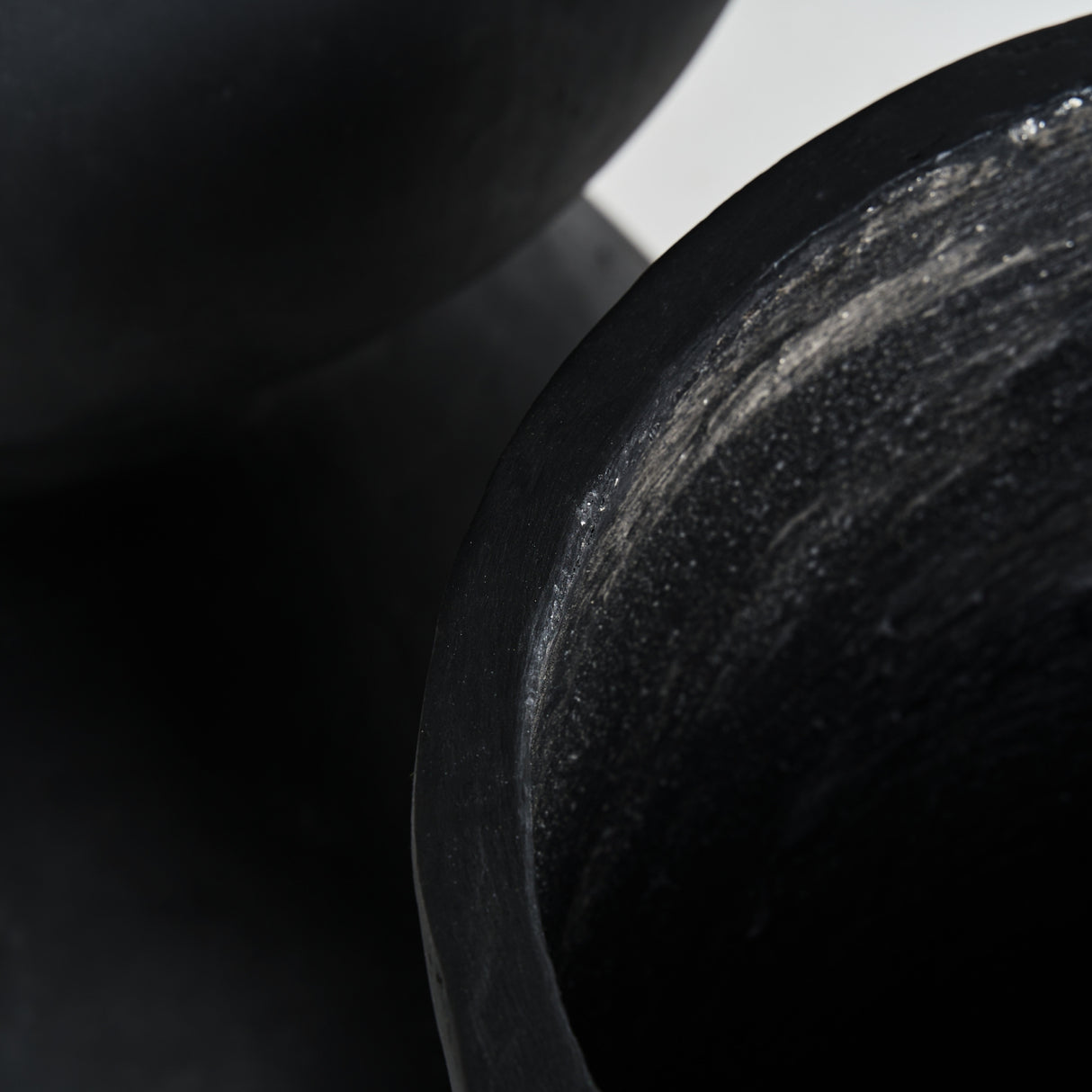   Modern furniture - Black Terracotta Hourglass Planters (2) - www.oroa.com | Oroa.com