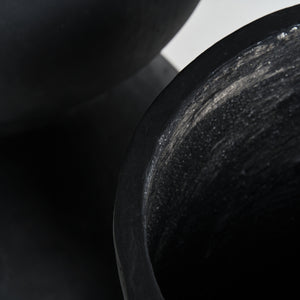  Modern furniture - Black Terracotta Hourglass Planters (2) - www.oroa.com | Oroa.com