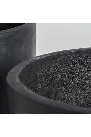 Black Terracotta Planters (2) | Vical Home Blaghe | Oroa.com