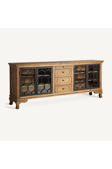 Hexagonal Patterned 4-Door Sideboard | Vical Home Lavik | Oroa.com