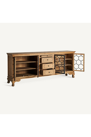 Hexagonal Patterned 4-Door Sideboard | Vical Home Lavik | Oroa.com