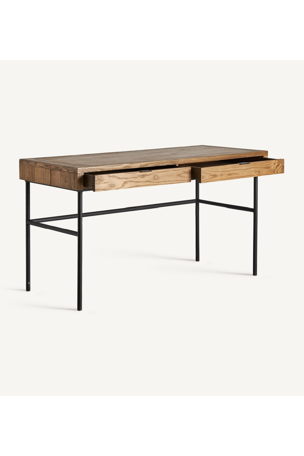 Elm Wood 2-Drawer Desk | Vical Home Nuapa | Oroa.com