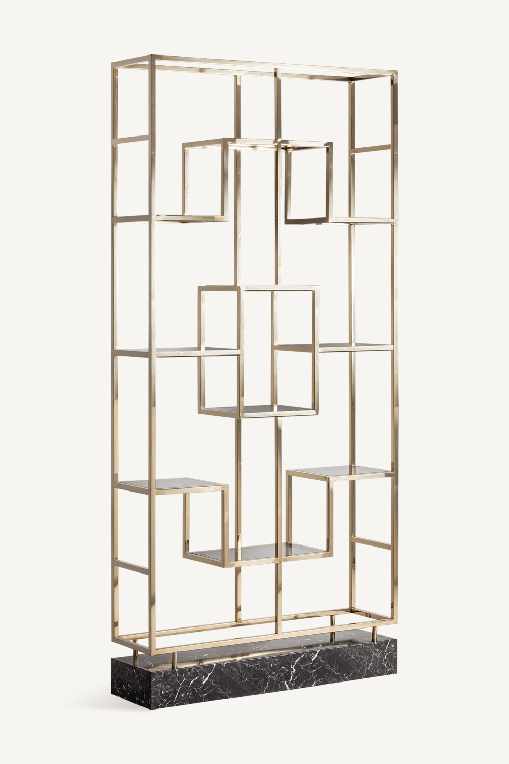 Gold Steel Bookcase | Vical Home Breisach | Oroa.com