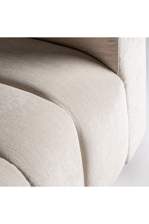 Cream Channeled Lounge Armchair | Vical Home Scuol | Oroa.com