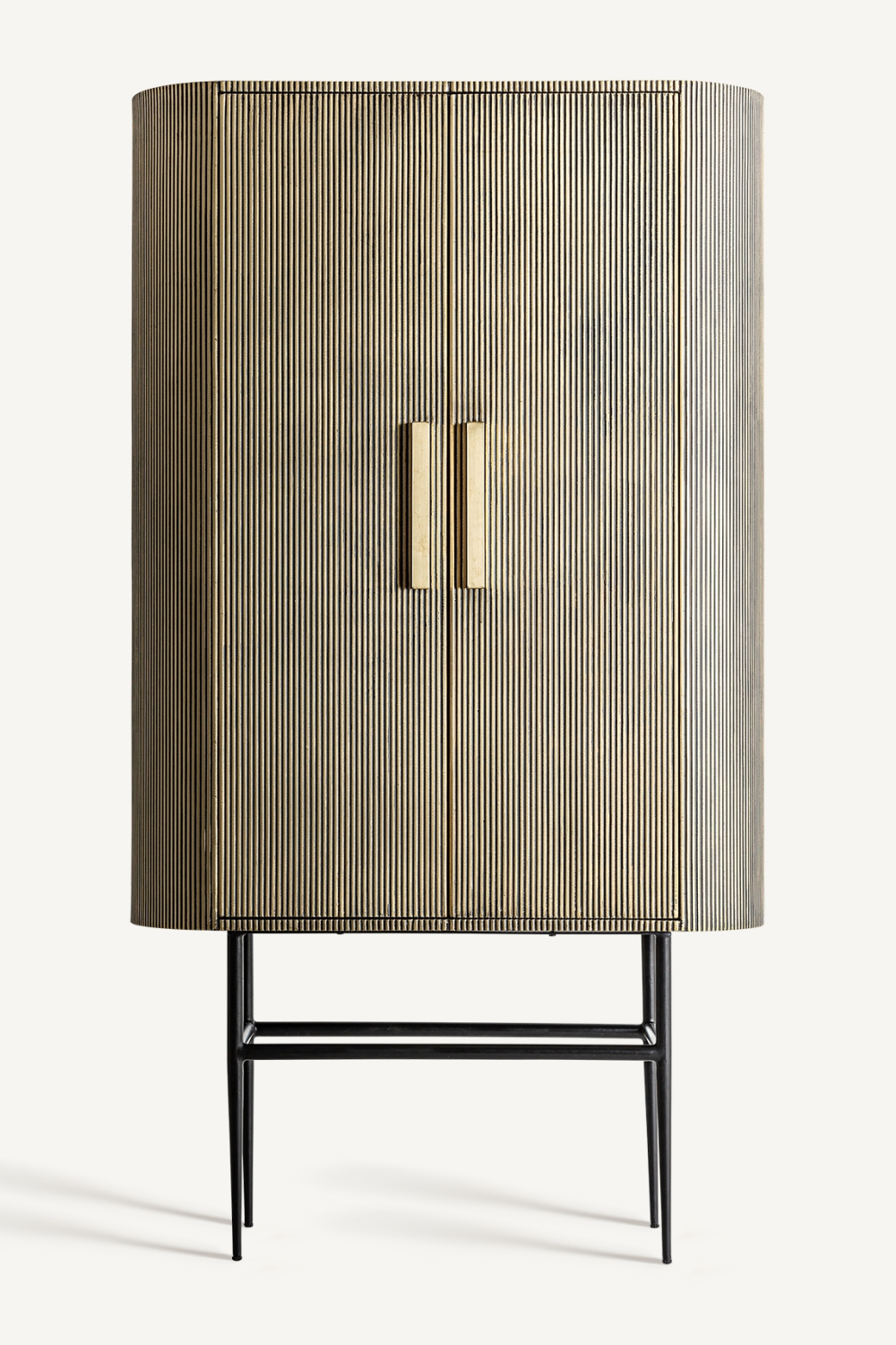 Gold Ridged 2-Door Cabinet | Vical Home Valbruna | Oroa.com