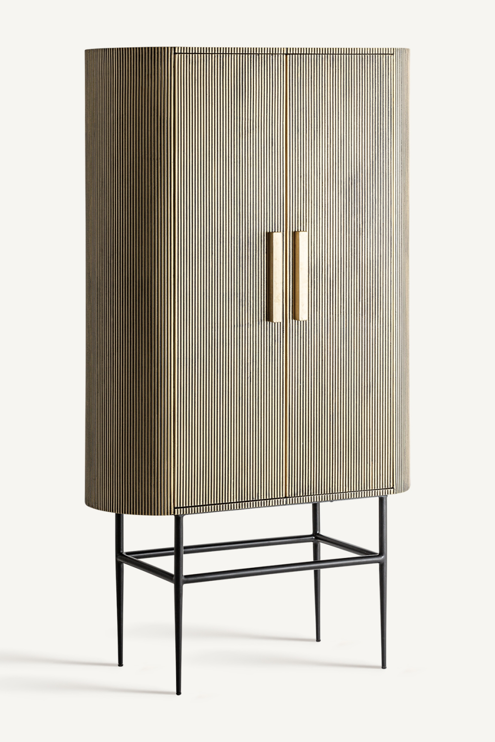 Gold Ridged 2-Door Cabinet | Vical Home Valbruna | Oroa.com