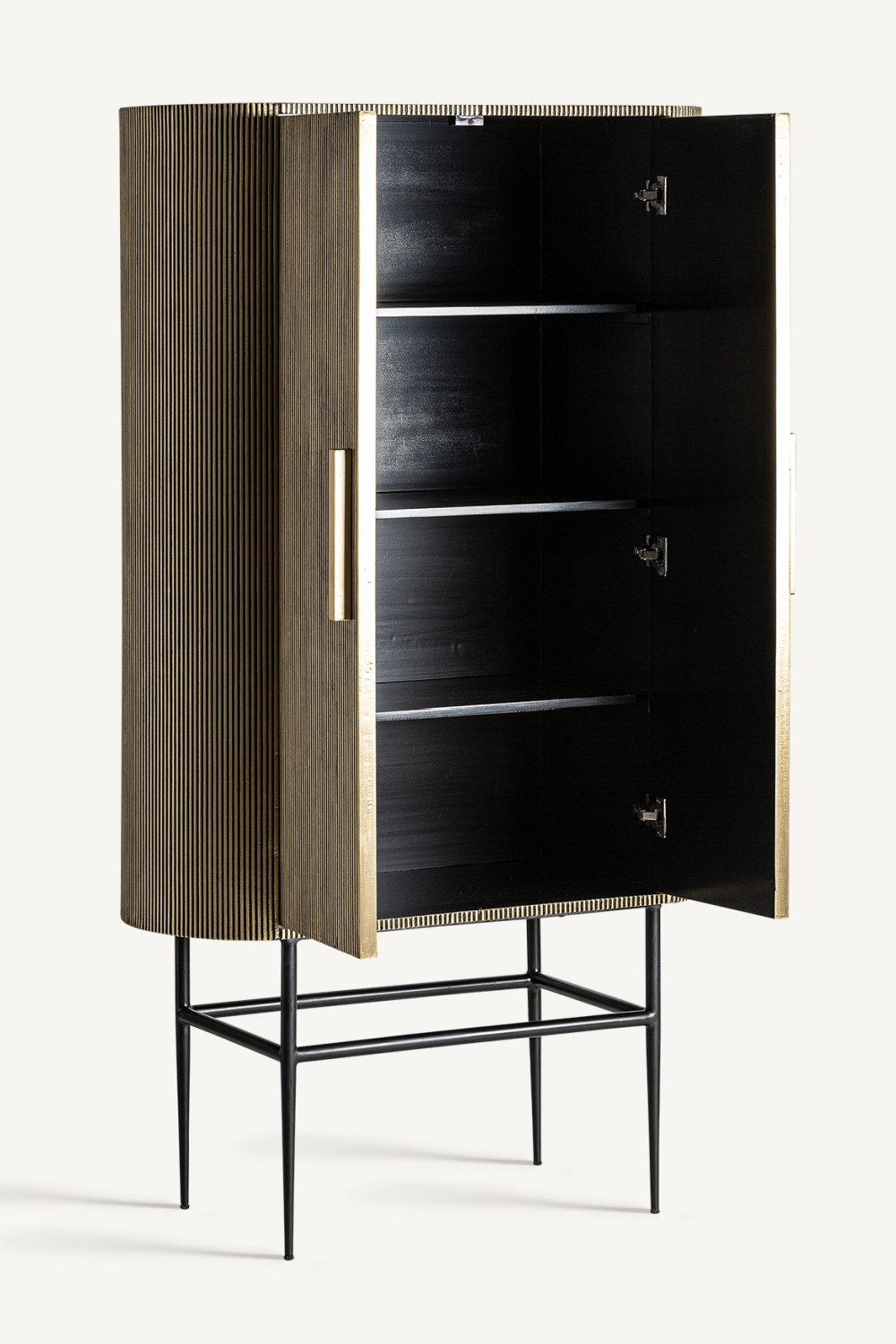 Gold Ridged 2-Door Cabinet | Vical Home Valbruna | Oroa.com