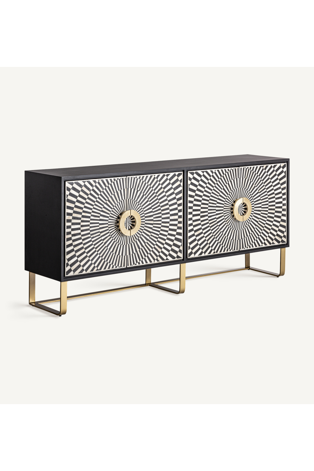 Black & White 4-Door Sideboard | Vical Home Gatsby | Oroa.com