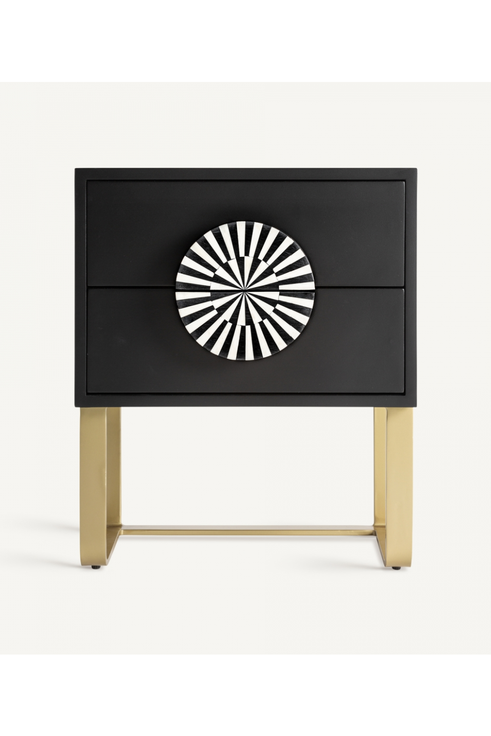 Black 2-Drawer Nightstand | Vical Home Gatsby | Oroa.com