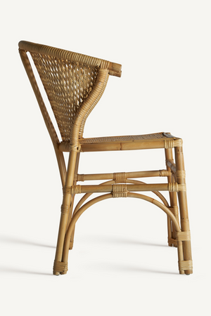 Rattan Curved Dining Chair | Vical Home Nalles | Oroa.com