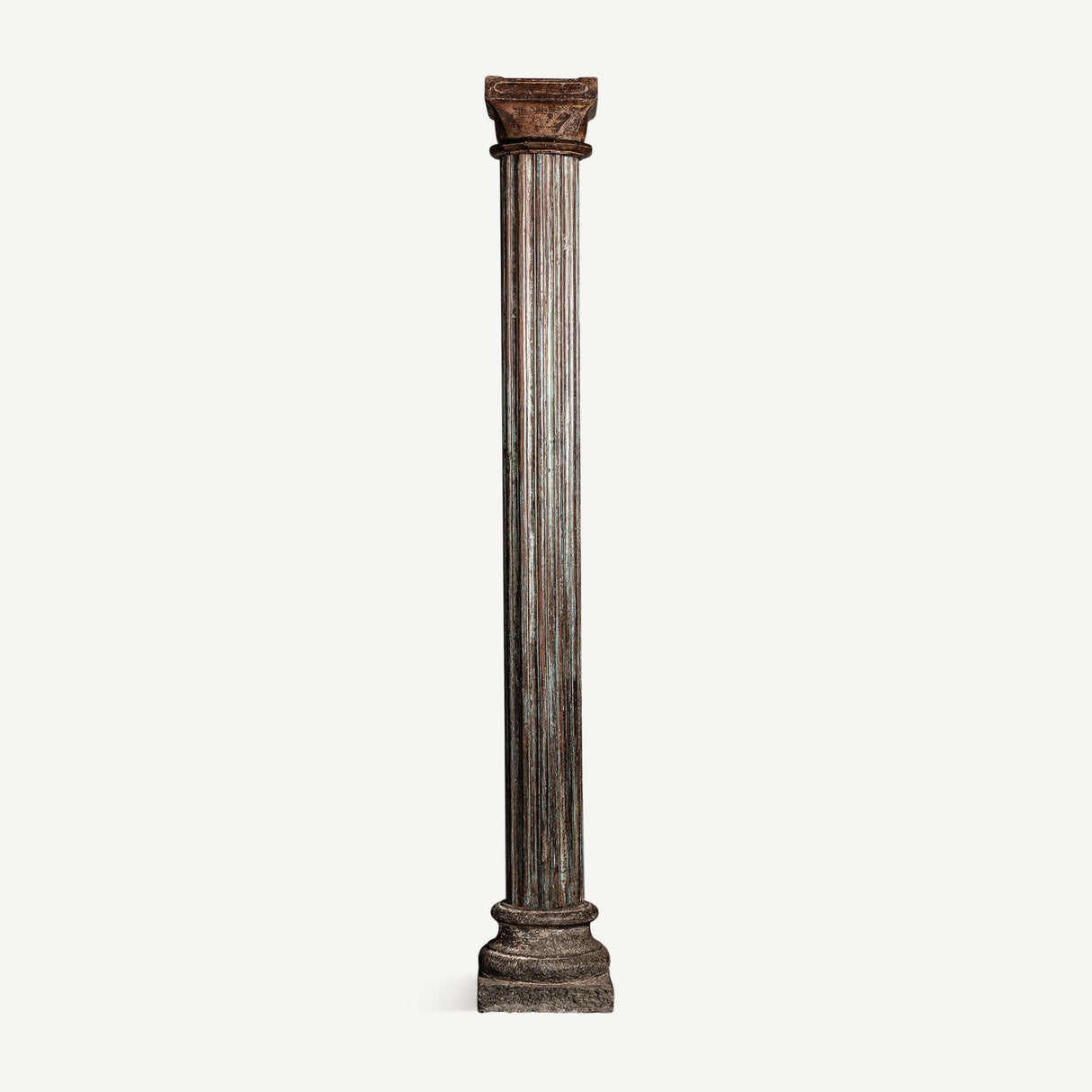   Rustic Brown Teak Column | Oroa.com