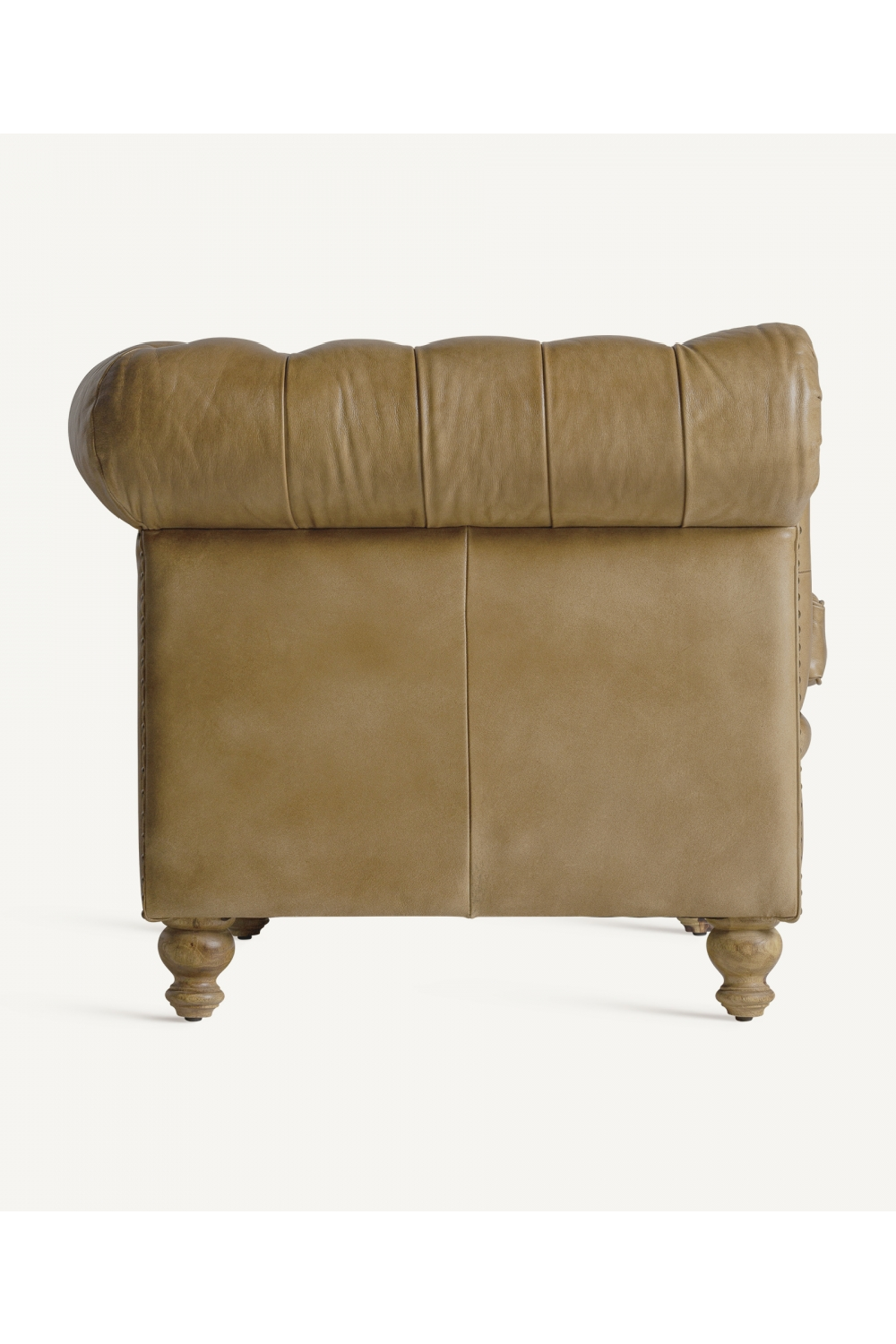 Brown Leather 3-Seater Chesterfield Sofa | Vical Home Elkins | Oroa.com