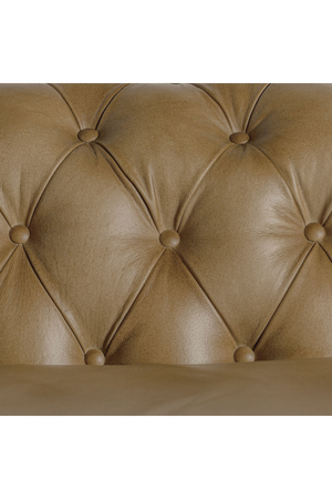 Brown Leather 4-Seater Chesterfield Sofa | Vical Home Elkins | Oroa.com