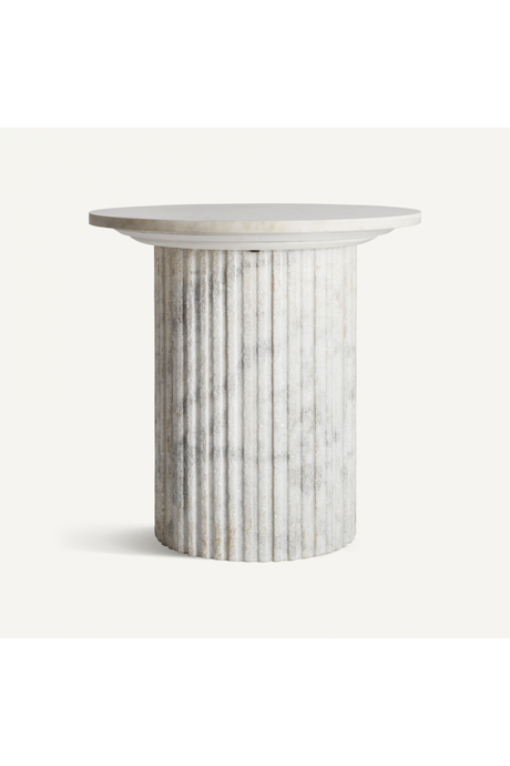 Ridged Pillar Base Side Table | Vical Home Esches | Oroa.com