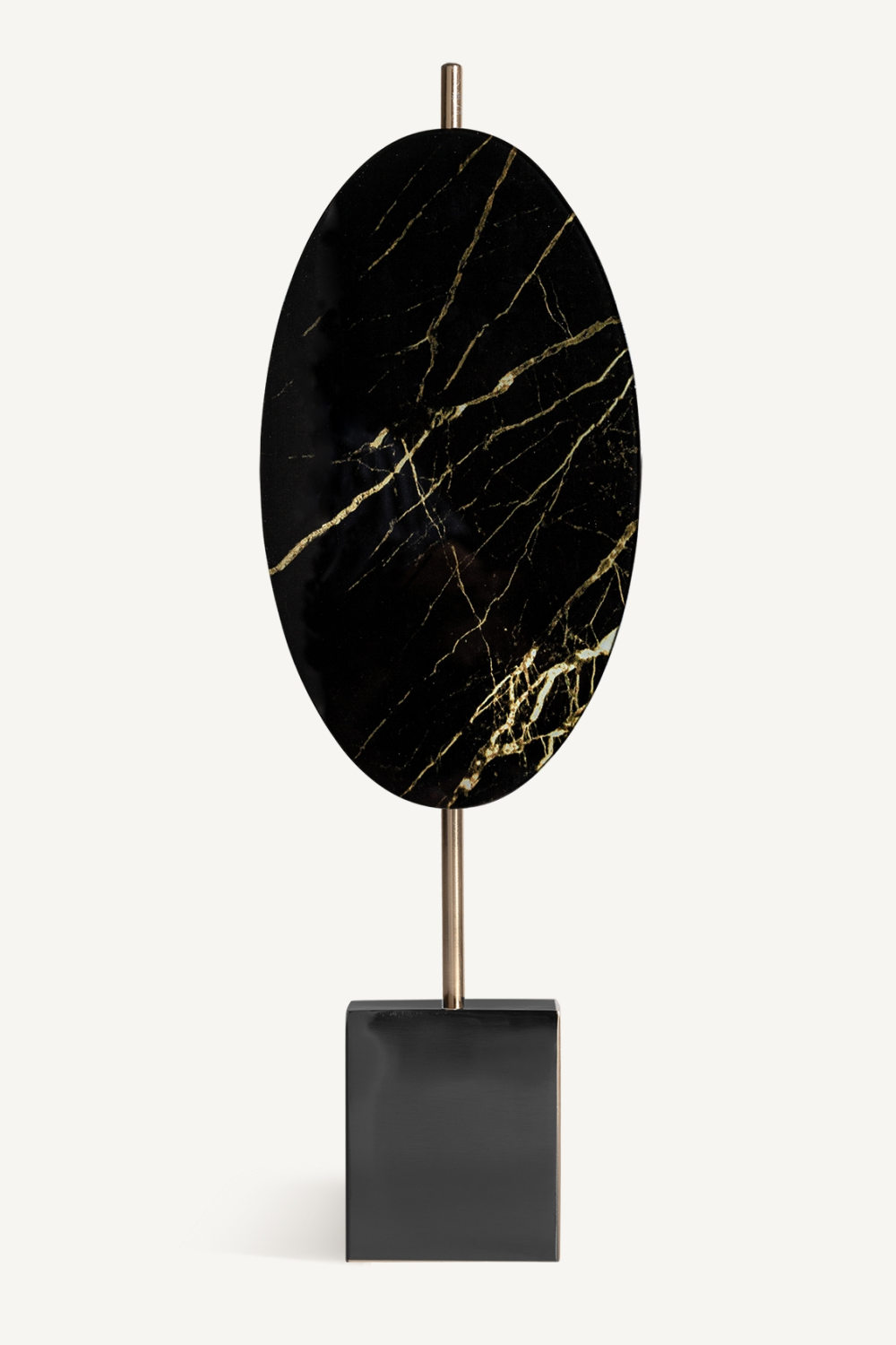 Black Oval Glass Decor Figure | Vical Home Mab | Oroatrade.com