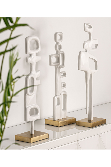   White Contemporary Decor Figure (2) | Oroa.com