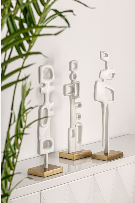   White Aluminum Decor Figure (2) | Oroa.com