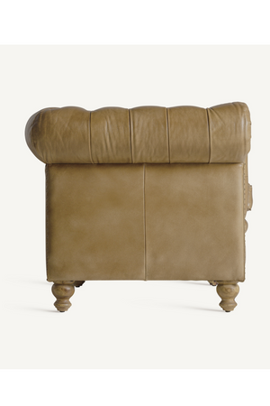 Brown Leather Tufted Armchair | Vical Home Elkins  | Oroa.com