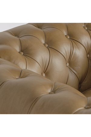 Brown Leather Tufted Armchair | Vical Home Elkins  | Oroa.com
