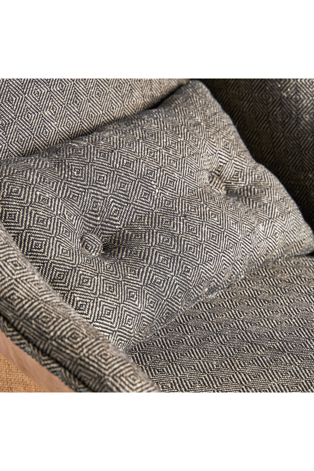 Gray Padded Mango Wood Armchair | Vical Home Ruoms | Oroatrade.com