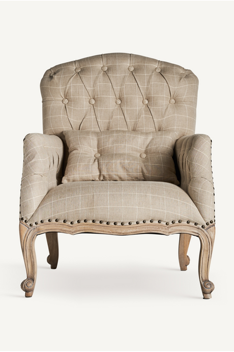 Beige Tufted Armchair | Vical Home Morbier | Oroa.com