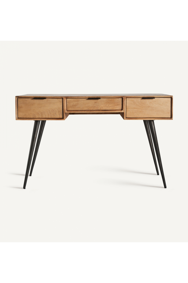 Mango Wood 3-Drawer Desk | Vical Home Sered | Oroa.com