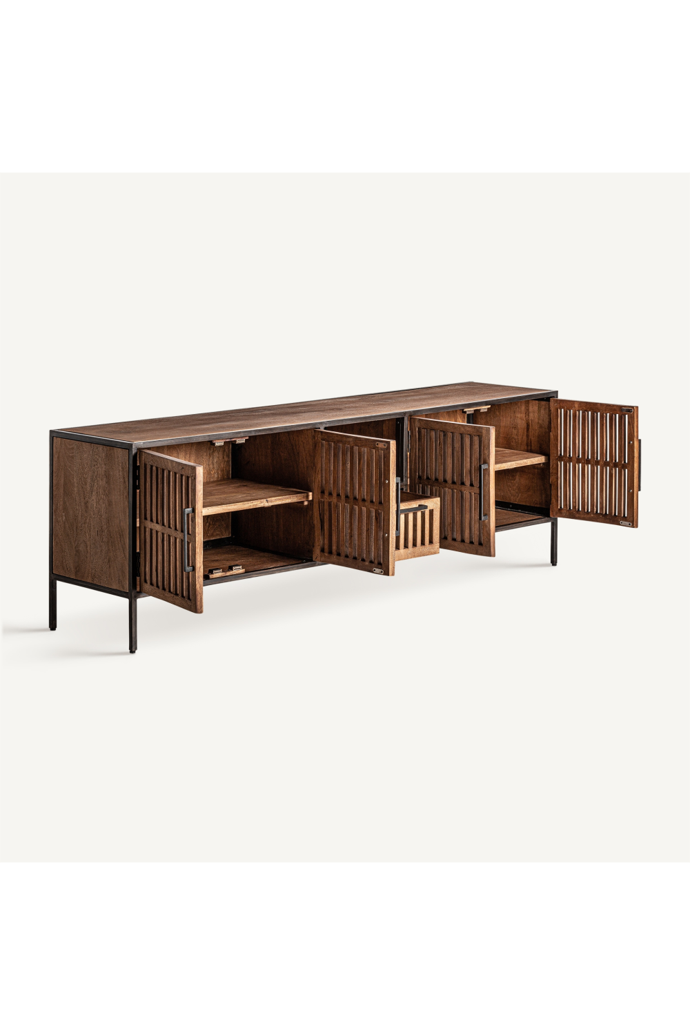 4-Door Mango Wood Media Unit | Vical Home Gaffney | Oroa.com