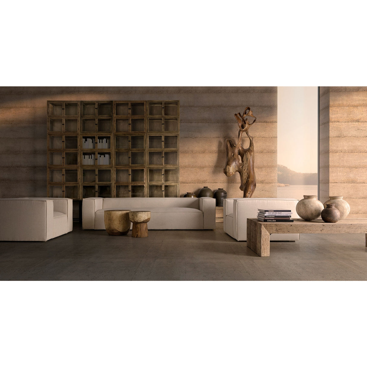   Modern European furniture - Brown Suar Wood Side Table - www.oroa.com | Oroa.com