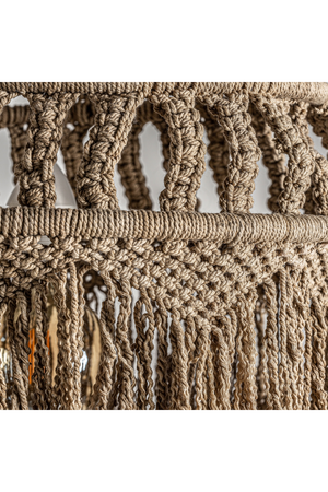   Woven Brown Cotton Pendant Light | Oroa.com